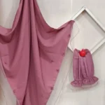 ست روسری و ساق دست لبه توردار دخترانه