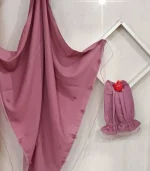 ست روسری و ساق دست لبه توردار دخترانه